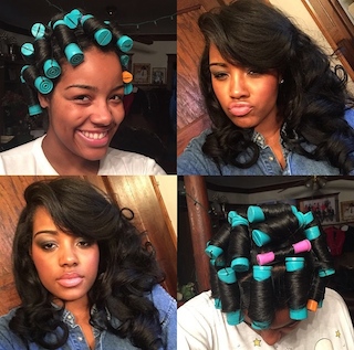 Big perm rods on natural hair best sale