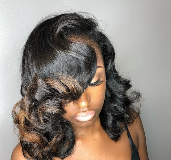 Silk press afro outlet hair