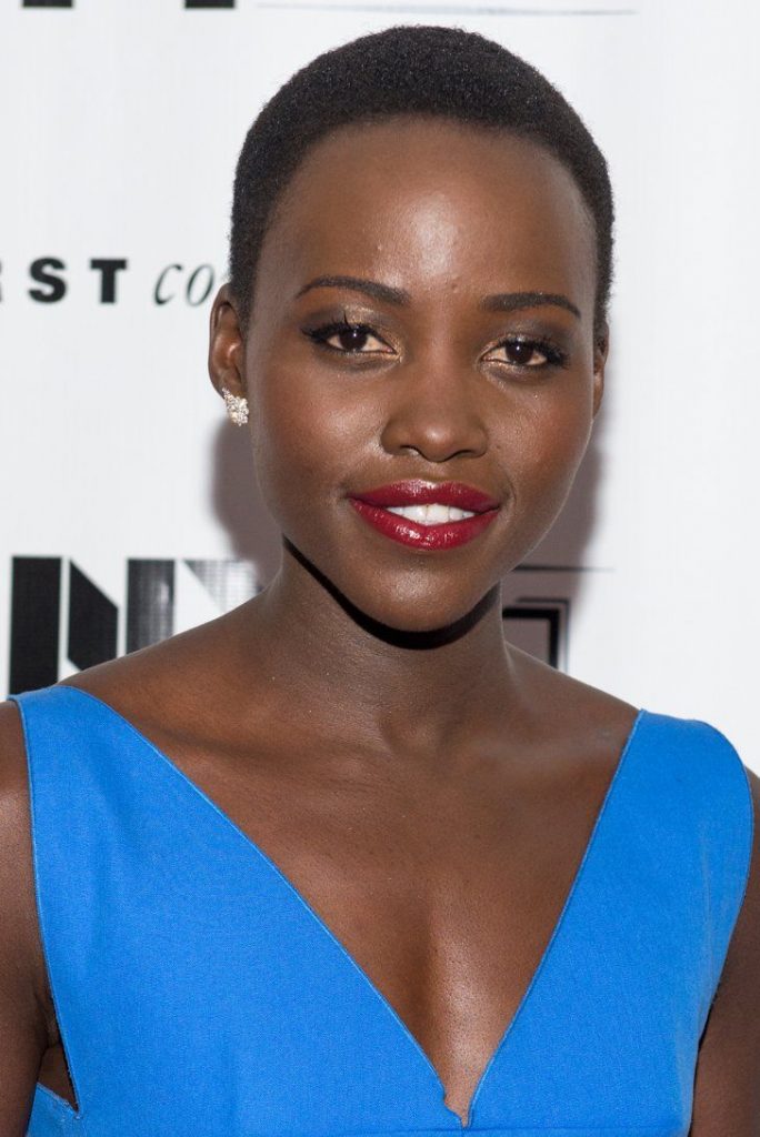 Lupita Nyong bald head picture. 